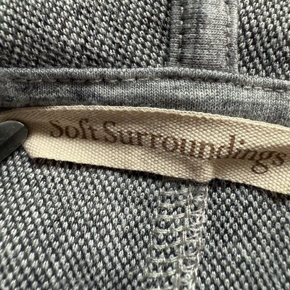 Soft Surroundings Size S Womens Gray Lyra Leopard Print Full Zip Hoodie - Picture 6 of 16